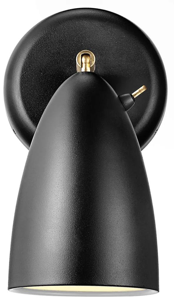 NEXUS | Kovová nástenná lampa Farba: Čierna