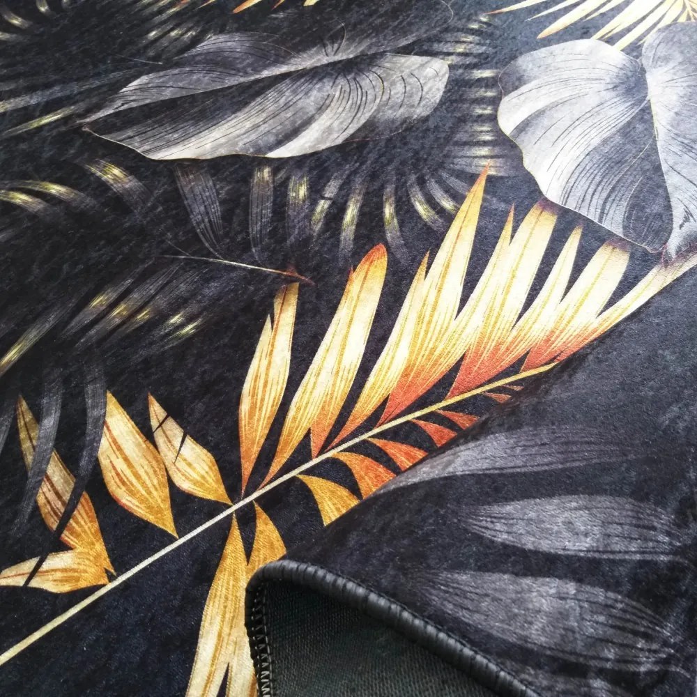 Moderný koberec s motívom lístia Šírka: 80 cm | Dĺžka: 150 cm
