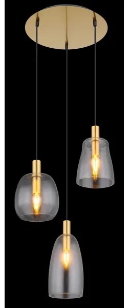Globo 15789-3HM - Luster na lanku GARRI 3xE14/40W/230V pr. 43 cm mosadz