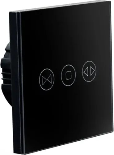 MILIO Sklenený dotykový vypínač pre rolety WIFI - čierny