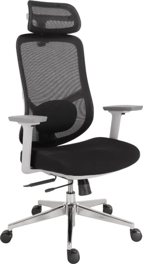 Kancelárska ergonomická stolička Neoseat ALLY WHITE — čierna / biela, nosnosť 150 kg