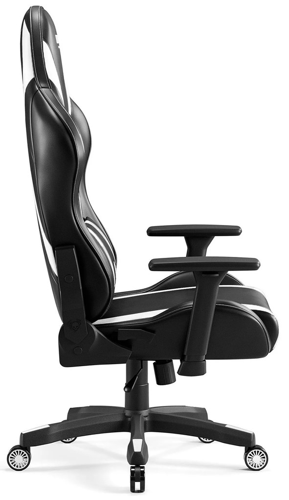 Herné kreslo z eko-kože King Size, čierny-biela: Diablo X-Horn 2.0