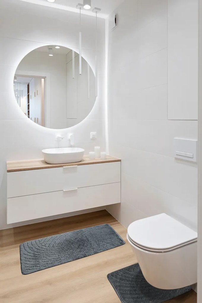 Erviplas, Protišmyková kúpeľňová predložka Classic set šedá, 50x80, šedá, kúpeľňa