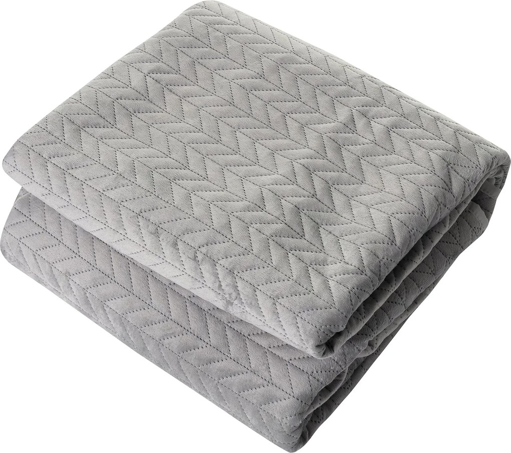 Zamatový prehoz Silky Touch 220x240cm grey