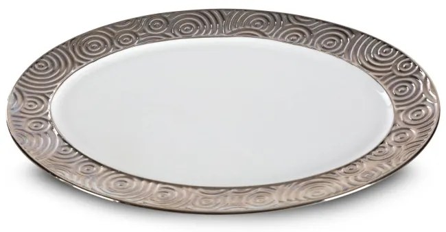 Podnos ALTEA 02 biely / strieborný