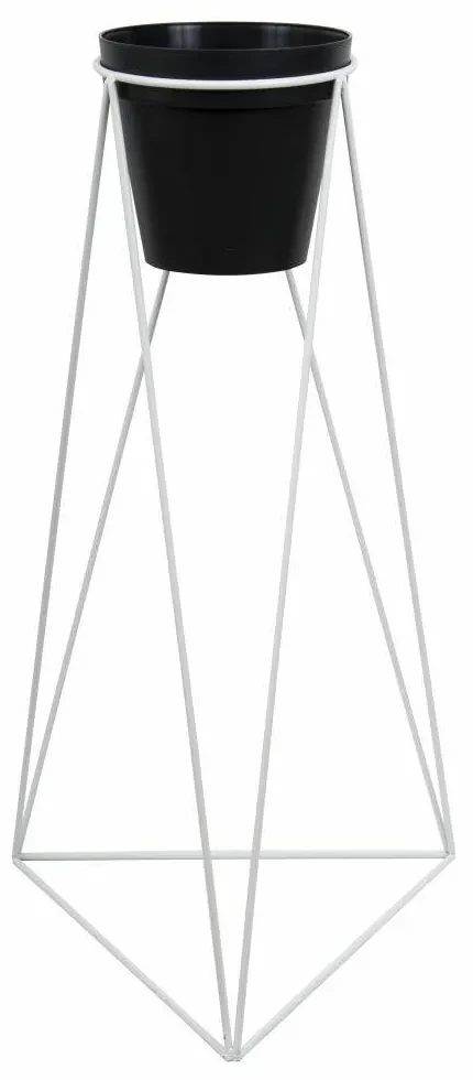 STOJAN NA KVETINÁČ TRIANGLE 90X50X24 CM BIELA