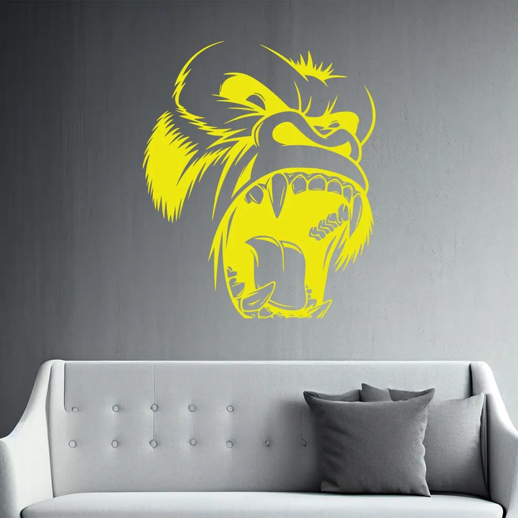 Veselá Stena Samolepka King Kong Farba: hnědá, Veľkosť: 40 x 33 cm