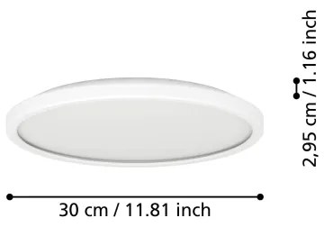 Eglo 901471-LED RGBW St. kúpeľ. svietidlo ROVITO-Z 13,9W/230V pr.30 cm IP44 biela
