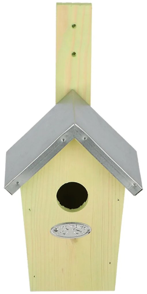 Vtáčia búdka Simi, 30x15x13 cm, drevo/kov, hnedá