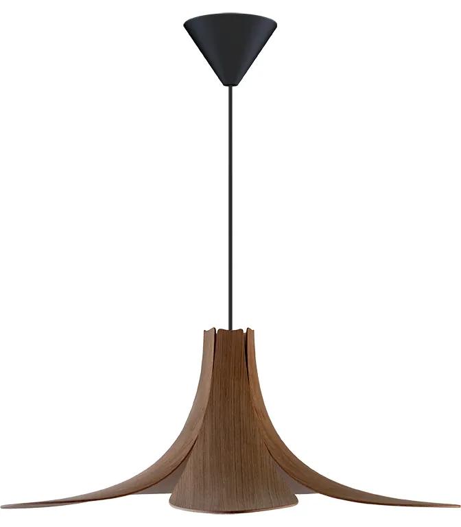 JAZZ | dizajnové drevené svietidlo Farba: Tmavý dub, Sada: Tienidlo + Cord set čierny