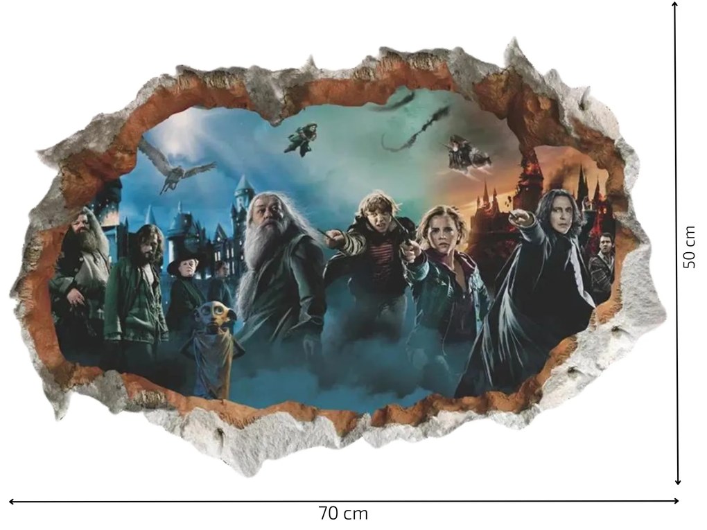 Samolepka na stenu "Harry Potter" 50x70 cm