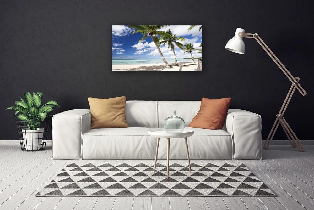 Obraz na plátne More pláž palma krajina 140x70 cm