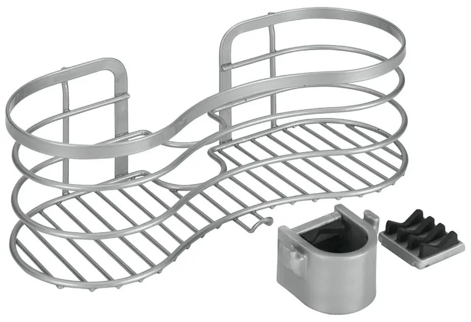 Závesná oceľová kúpeľňová polička v striebornej farbe Viva! – Metaltex