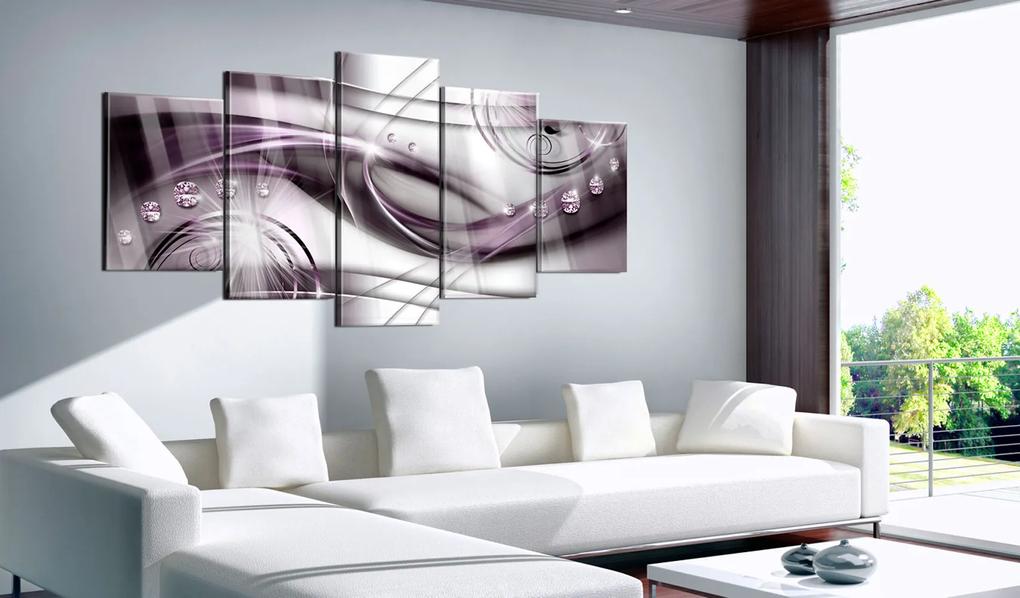 Artgeist Obraz na akrylátovom skle - Violet Glow [Glass] Veľkosť: 100x50