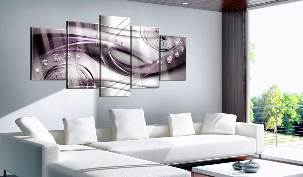 Artgeist Obraz na akrylátovom skle - Violet Glow [Glass] Veľkosť: 200x100