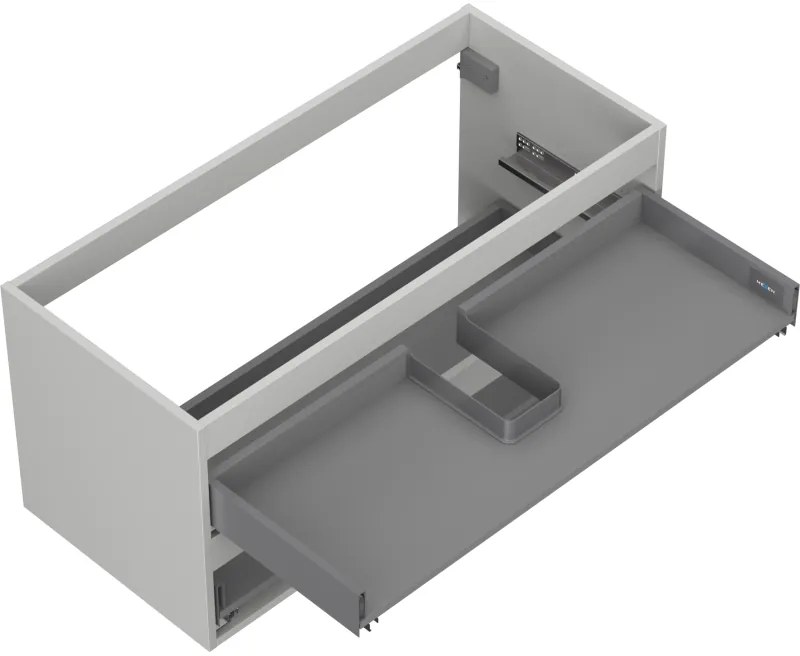 Mexen Box-A, závesná skrinka 100 cm, 2 zásuvky, sivá matná, 91AX0-1000-470-2-62