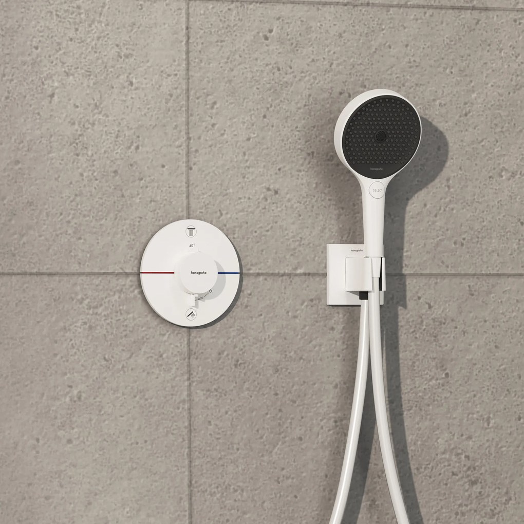 Hansgrohe ShowerSelect Comfort S, termostat pod omietku pre 2 spotrebiče, biela matná, HAN-15554700