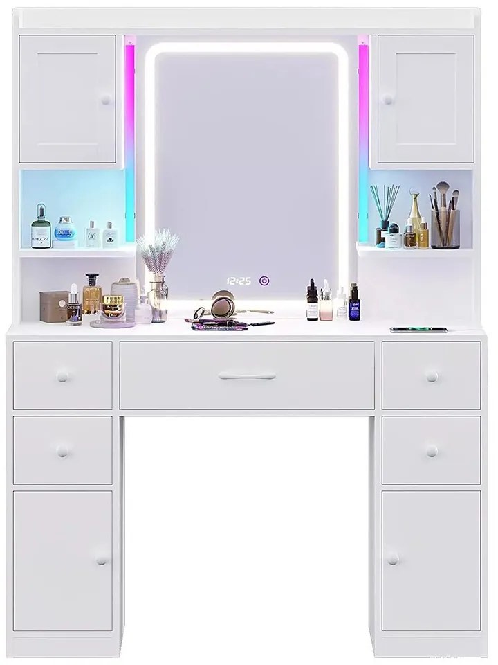 California toaletný stolík, biely