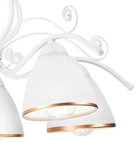 Luster na reťazi RETRO II 5xE27/60W/230V biela