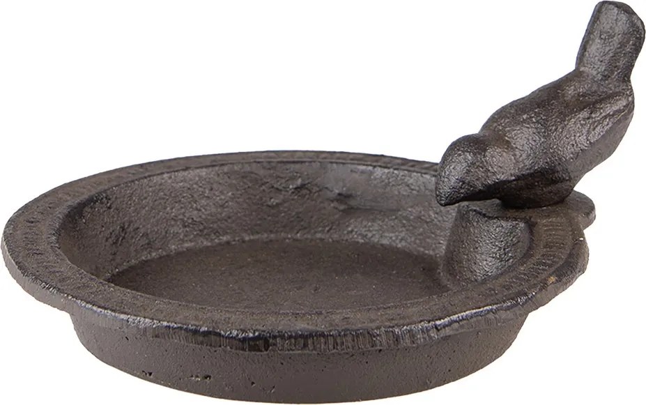 Hnedé liatinové náustok/krmítko pre vtáčiky - 16*18*9 cm