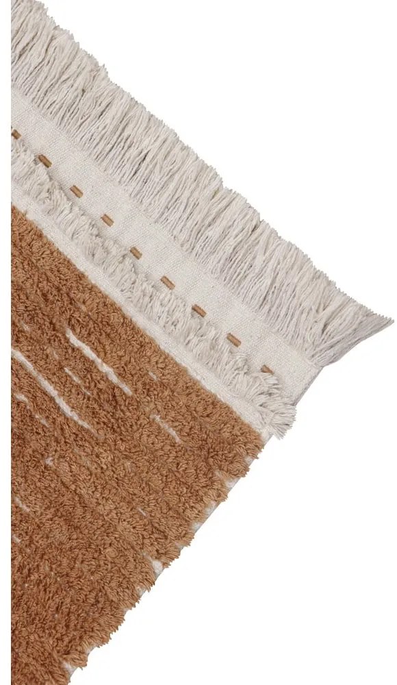 Bavlnený behúň v béžovo-tehlovej farbe 80x230 cm Duetto Toffee – Lorena Canals