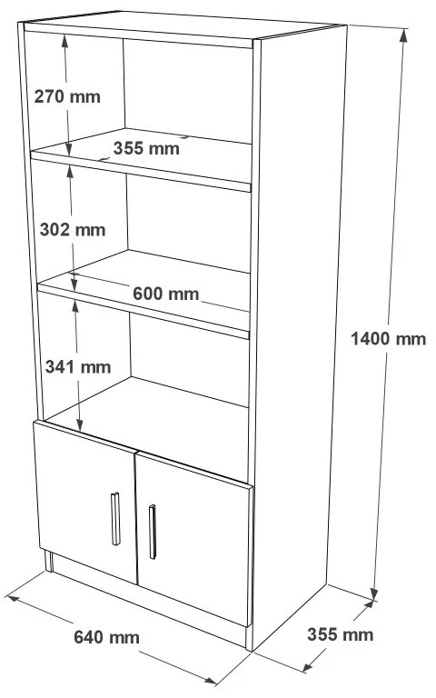 Regál Vincent 4 (Biela). Vlastná spoľahlivá doprava až k Vám domov. 1072629