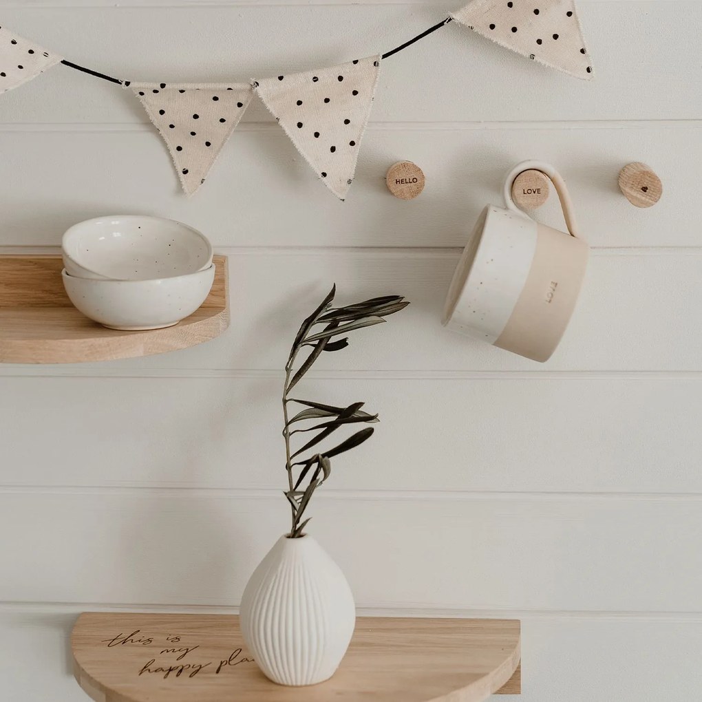 Eulenschnitt Drevené háčiky Oak Wood Hello Love – set 3 ks