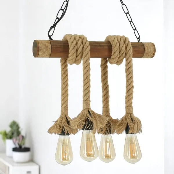 Brilagi - Luster na reťazi KOS 4xE27/60W/230V buk