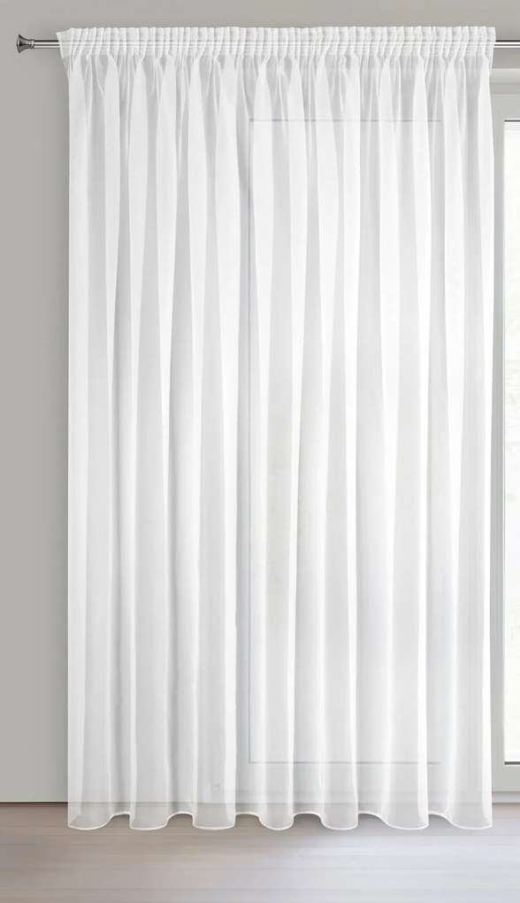 ZÁCLONA NA PÁSKE LUCY 400X300 CM BIELA