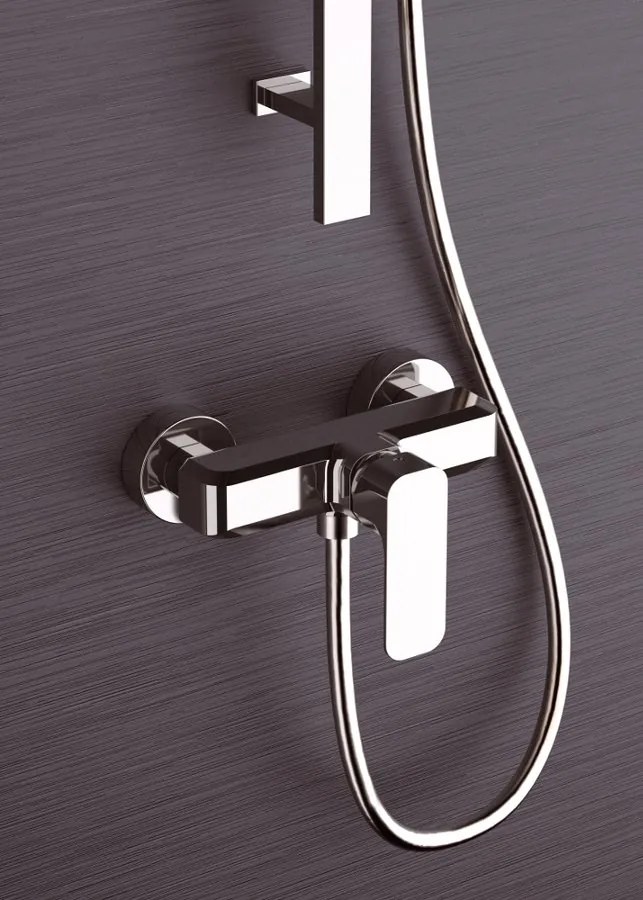 Sapho Sapho, SPY podomietková sprchová súprava s pákovou batériou, 2 výstupy, čierna matná, PY42/15-04