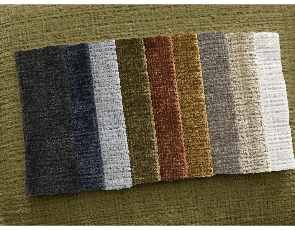 Kaki ženilková rohová pohovka (ľavý roh/s leňoškou) Leonore – Bobochic Paris