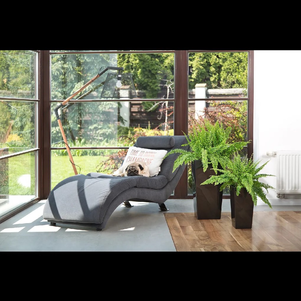 Kvetináč Finezja 190 x 190 mm s vložkou – čierny*45327