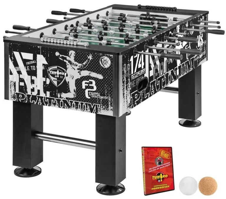 TUNIRO PRO Stolný futbal 110 kg, čierno - biely