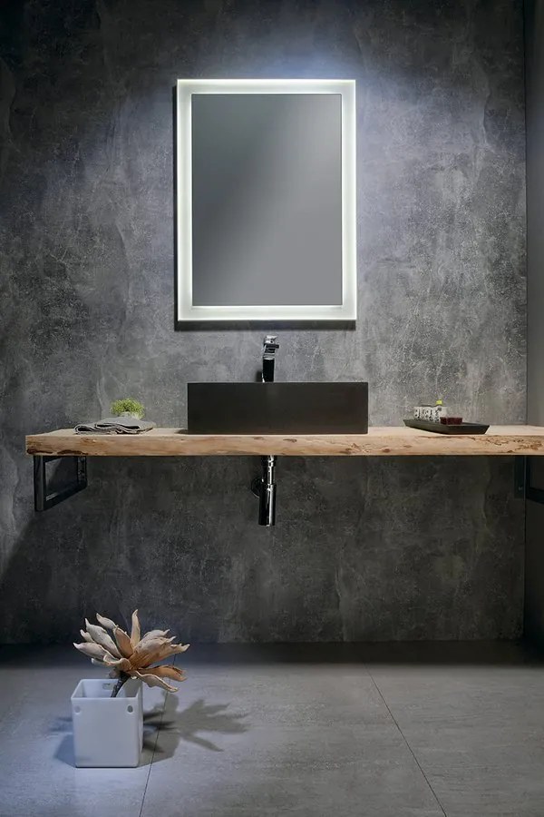 Sapho Sapho, FLUT LED podsvietené zrkadlo 600x800mm, biela, FT060
