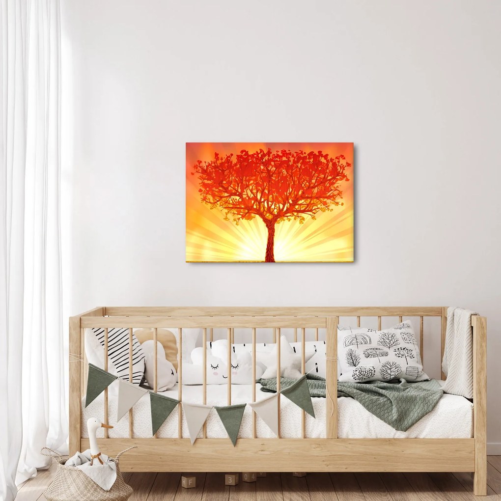 Obraz - Strom v žiari slnka (70x50 cm)