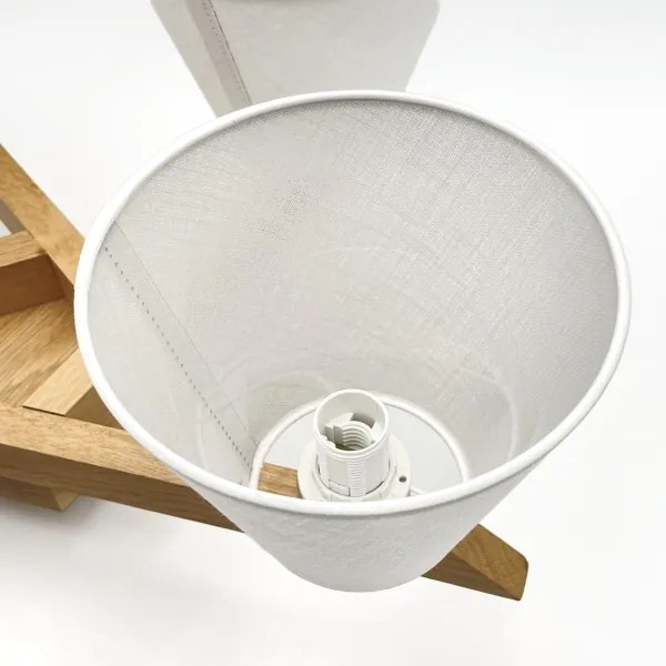 Brilagi - LED  Prisadený luster ANTHONY 5xE14/40W/230V dub/biela