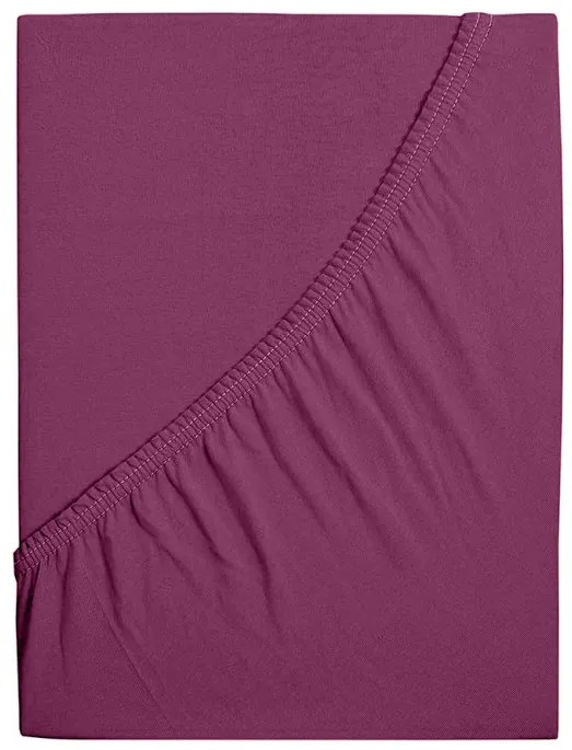 Jersey plachta do detskej postieľky EXCLUSIVE 70x140 cm vínová