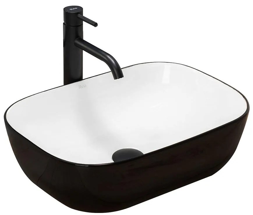 Umývadlo na dosku Belinda Black/White