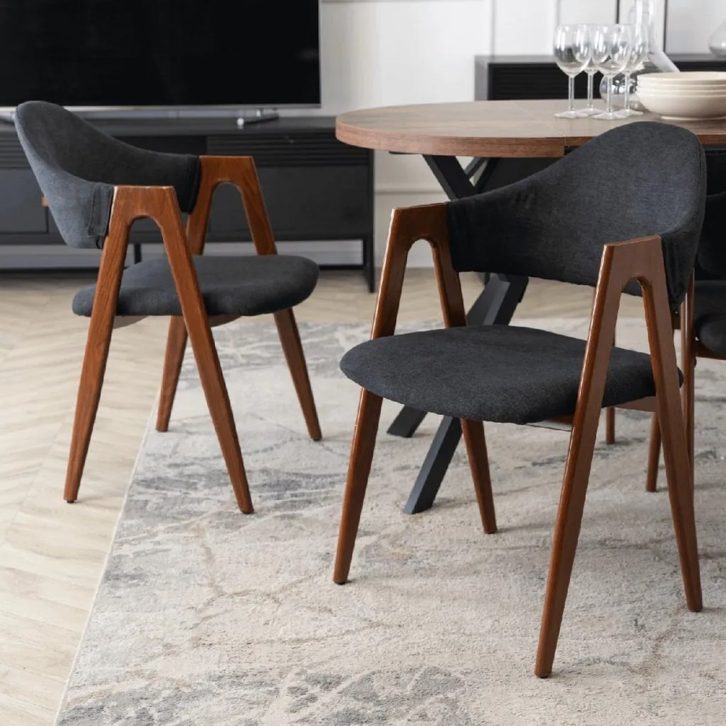 PROXIMA.store - Čalúnená jedálenska stolička RUIZ FARBA: béžová, FARBA NÔH: orech