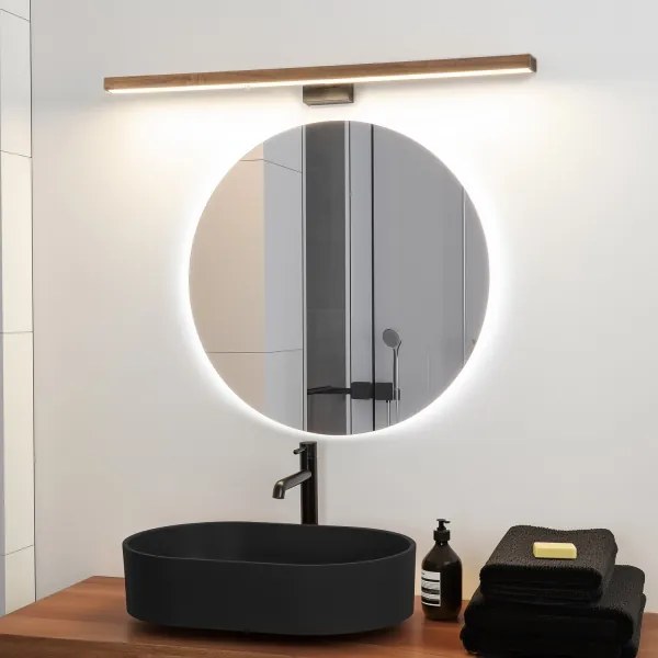 Brilagi-LED Kúpeľňové osvetlenie zrkadla WOODY MIRROR LED/15W/230V IP44 dub/čierna
