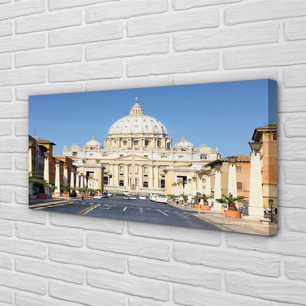 Obraz na plátne Katedrála Rím ulice budovy 100x50 cm