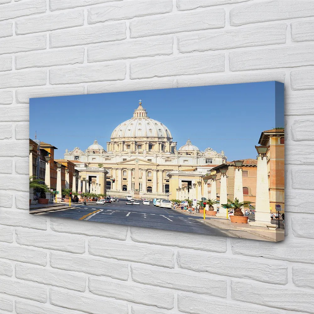 Obraz na plátne Katedrála Rím ulice budovy 140x70 cm