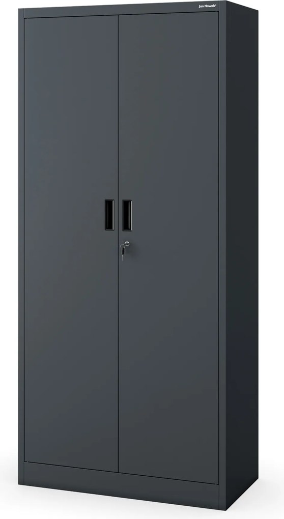 Kovová kancelárska skriňa so 4 policami, antracitová, 1750x800x400 mm: JAN Compact