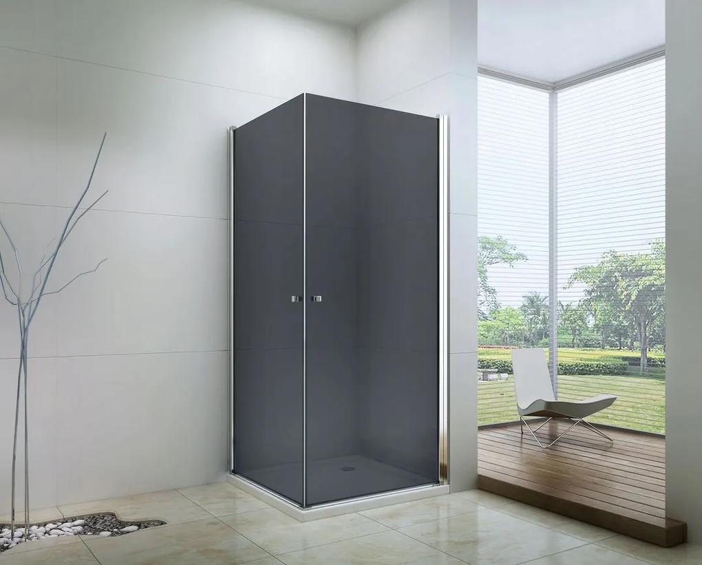 Mexen PRETORIA DUO sprchovací kút 70x90cm, 6mm sklo, chrómový profil-šedé sklo, 852-070-090-02-40