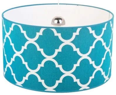 Duolla - Luster na lanku MAROKO 1xE27/40W/230V pr. 45 cm tyrkysová/biela