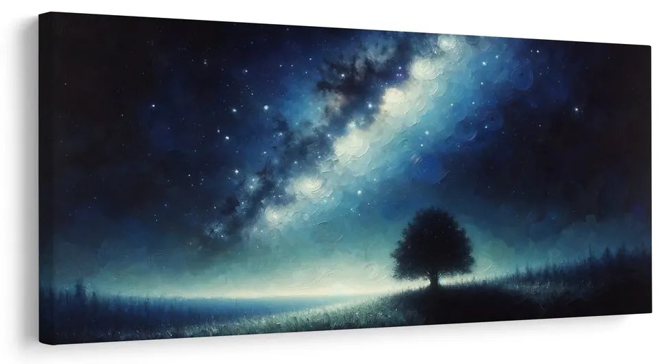 Obraz nočná krajina so stromom života