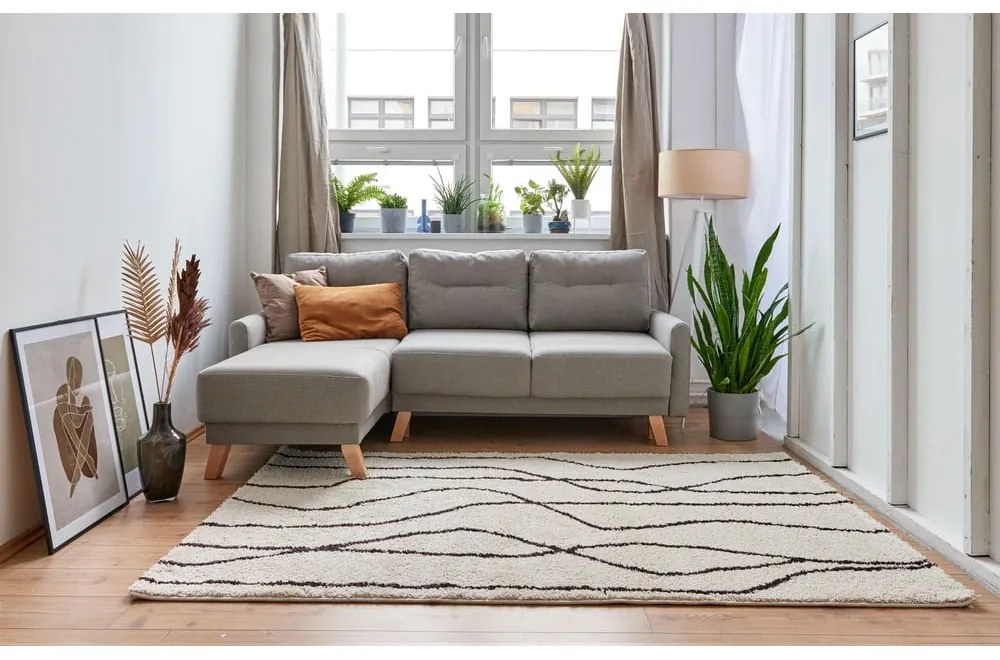 Biely/čierny koberec 120x180 cm Routa – Universal