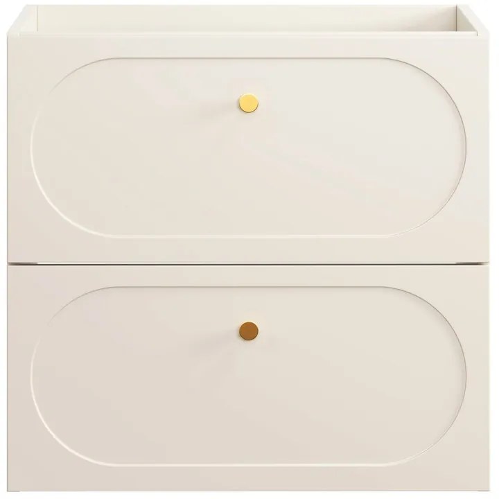 Kúpeľňová skrinka Donna Fly so zápustným umývadlom 80 cm piesková