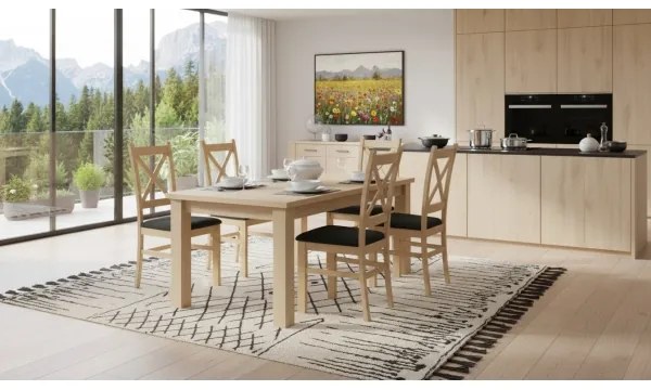 Jedálenská stolička NATE dub sonoma/čierna