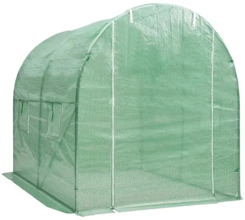 vidaXL Skleník s oceľovými základmi 4 m² 2x2x2 cm-